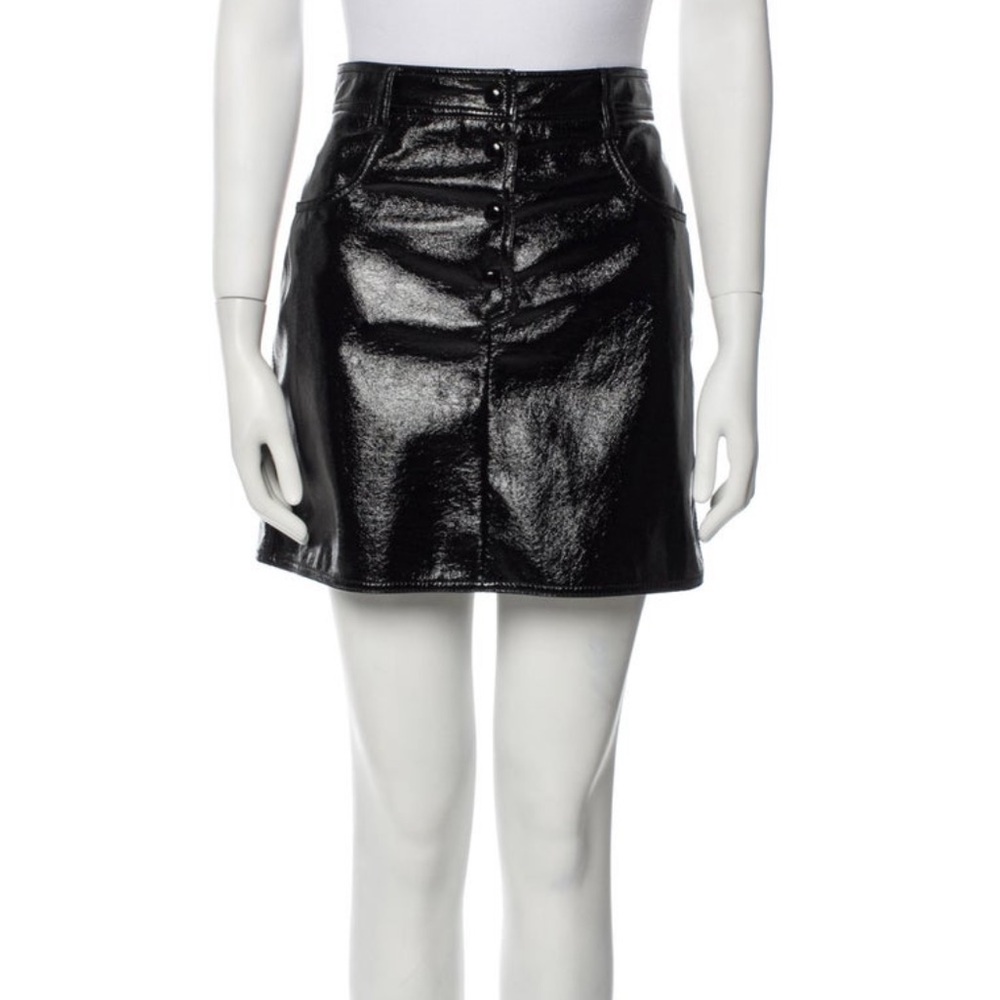 MSGM Black Shiny Skirt Sz Small